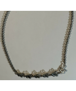 Jewelry Necklace Union Bay Silver Tone Chain with 5 Clovers 14 Inches in... - £4.63 GBP