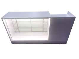 Only Hangers Register Stand with Counter Space and Retail Glass Showcase Display - $799.99