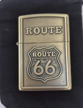 Sharp Brass Kantai Route 66 Lighter W/Raised Detail - $12.30