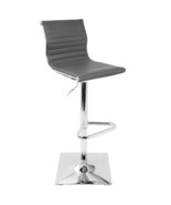 LumiSource Grey Faux Leather Swivel Barstool - $210.49 CAD