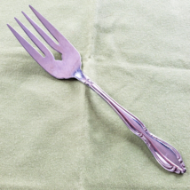 Oneida Ltd Deluxe Strathmore Pattern Stainless Cold Meat Fork Scrolls 8.25&quot; - £7.01 GBP