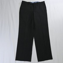 Riviera 33 x 30 Charcoal Gray Traveller Straight Wool Dress Pants - £14.09 GBP