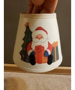 Christmas Paper Clip-On Mini Lampshade Santa Claus Presents Tree FS - £10.28 GBP