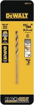 DeWalt Black &amp; Gold 11/64 in. X 3-1/4 in. L High Speed Steel Drill Bit - $6.95