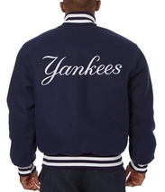 Navy Blue Wool New York Yankees Varsity Jacket  - $140.00+