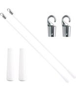 NEW Seprochoo 17 Inch Fiberglass Wand Rod Replacements 2 Pieces with Hooks - $13.39 CAD