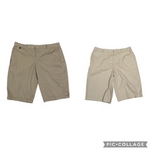2 pairs of khaki shorts dockers and counterparts sz 16 chino Bermuda length - $23.59 CAD