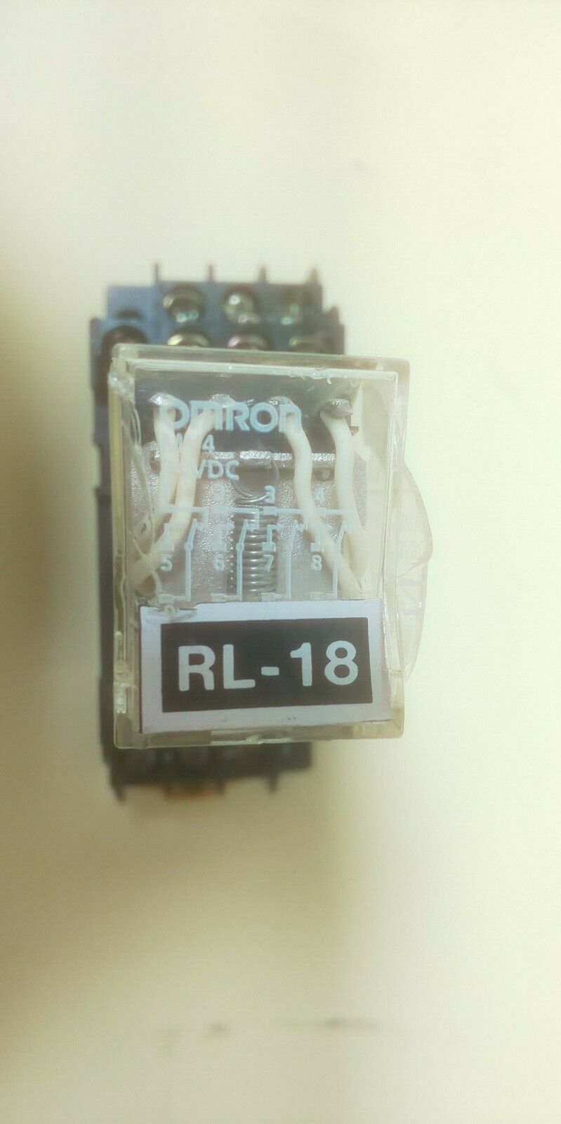 Omron MY4 24VDC IEC255  RL-18 Relay With 0318W1 Base - $17.60