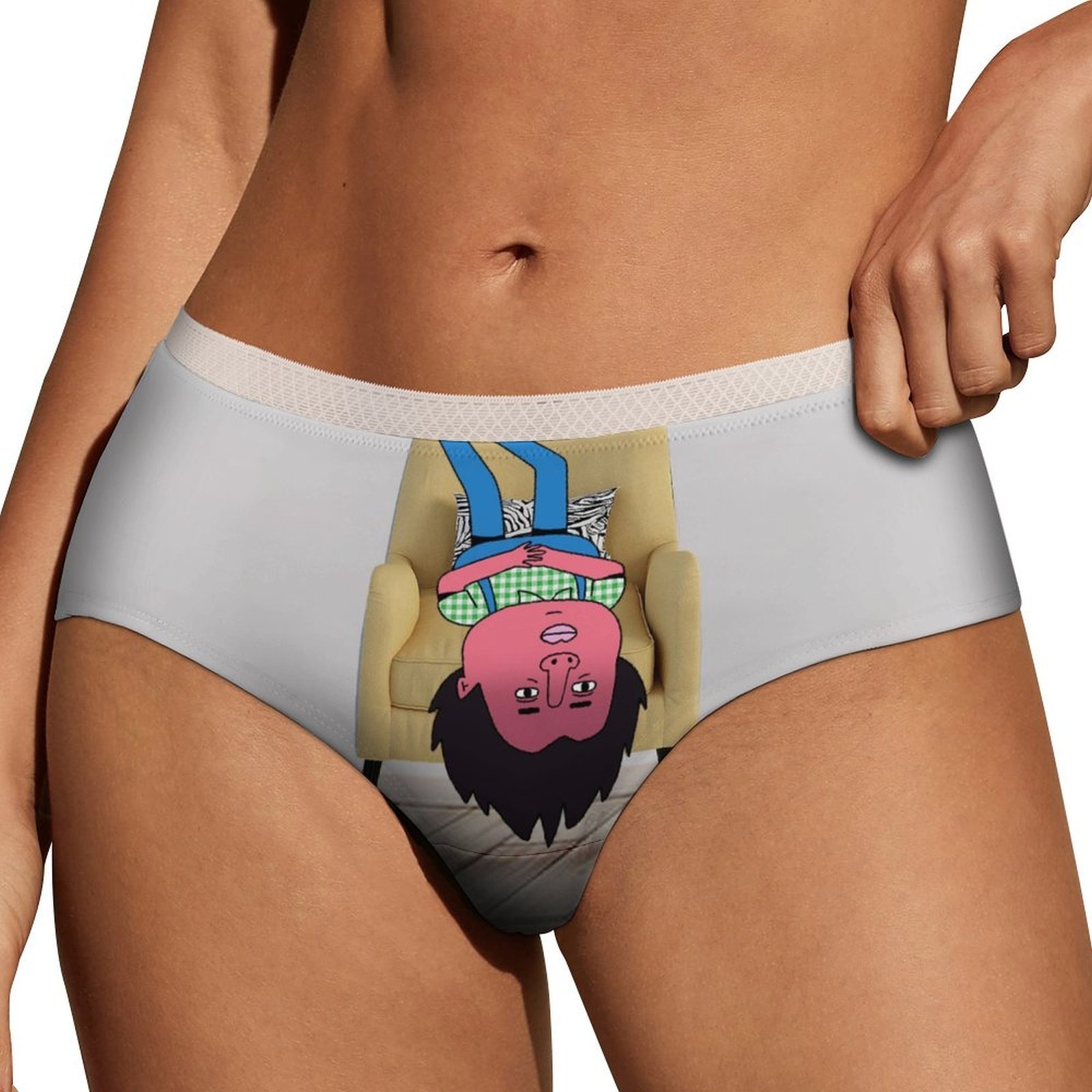 Funny jsxym Cartoon Panties for Women Lace Briefs Soft Ladies Hipster Underwear