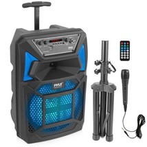 Pyle PPHP82SM.5 8&quot; Portable Pa Speaker With Led Lights (Open Box) - $71.09