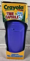 1999 CRAYOLA 12&quot;HEIGHT Purple PLASTIC CRAYON TIME CAPSULE KIT Damaged Box - $12.86