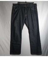 Levi&#39;s 501 Jeans Mens 40X32 Button Fly Straight Leg Dark Blue Western Co... - €39,92 EUR