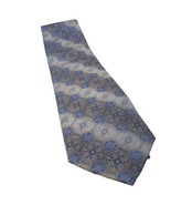 Pronto Uomo Men&#39;s Blue/Brown Geometric Designer Necktie 100% Silk Hand M... - £7.43 GBP