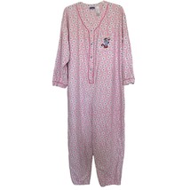Vintage Disney Pooh Tigger Womens One Piece Sleepwear Pink Large Cotton ... - £17.02 GBP