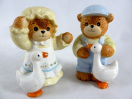 Lucy &amp; Me Bear with Geese or Ducks? 3&quot; 1986 Pair - £11.59 GBP