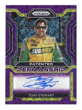 Tony Stewart 2022 Panini Prizm Racing Purple Velocity Prizm Autograph (Patented - £53.09 GBP