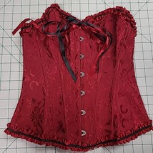 Womens Corset Cincher Bustier Small Red Lingerie Tie Adjustable Pre-owned - £10.22 GBP
