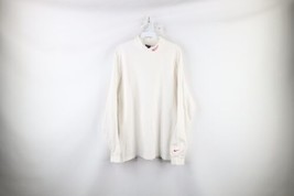 Vtg 90s Nike Mens Medium Detroit Red Wings Mock Neck Long Sleeve T-Shirt White - £30.94 GBP