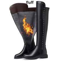 Womens Knee High Boots Winter New Genuine Leather Women Thigh High Boots Plus Si - £148.36 GBP