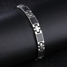 Magnetic therapy mens bracelets jewelry black stainless steel health care boys bracelet thumb200