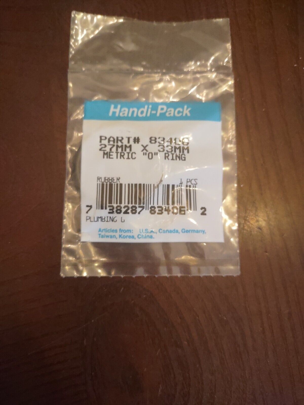 Handi-Pack 83406 27 mm x 33 mm Metric O Rings - $5.89