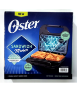 Oster Sandwich Maker Diamondforce Nonstick Coating Easy To Clean Compact - £45.55 GBP