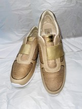 UGG Gold Metallic Leather Slip On Sneaker ANNETTA, S/N 1019657, Women Size 10 - £54.07 GBP