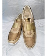 UGG Gold Metallic Leather Slip On Sneaker ANNETTA, S/N 1019657, Women Si... - £54.95 GBP