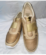 UGG Gold Metallic Leather Slip On Sneaker ANNETTA, S/N 1019657, Women Si... - $1,267.89 MXN