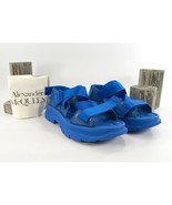 Alexander McQueen Blue Mens Hybrid Tech Leather Rubber Sandals 44 NIB - £390.84 GBP