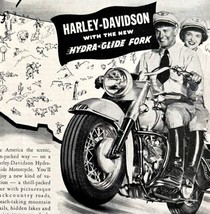 Harley Davidson Hydra Glide Fork Advertisement 1949 Motorcycle Vacation LGBinHD2 - £29.90 GBP