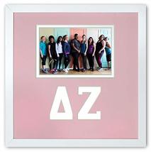 Delta Zeta Sorority Pink &amp; White 10x10 Licensed Photo Frame Holds 4x6 Photo Wall - £20.58 GBP