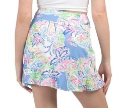 NWT GOTTEX Periwinkle Paisley Golf Tennis Pickleball Knit Ruffle Skort S M XL image 3