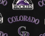 Fleece Colorado Rockies MLB Baseball Fleece Fabric Print by the yard A41... - $14.97