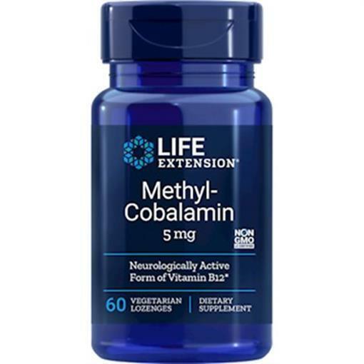 NEW Life Extension Methylcobalamin Vitamin B12 Non-GMO 5mg 60Vegetarian Lozenges - £21.46 GBP