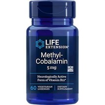 NEW Life Extension Methylcobalamin Vitamin B12 Non-GMO 5mg 60Vegetarian Lozenges - £21.18 GBP