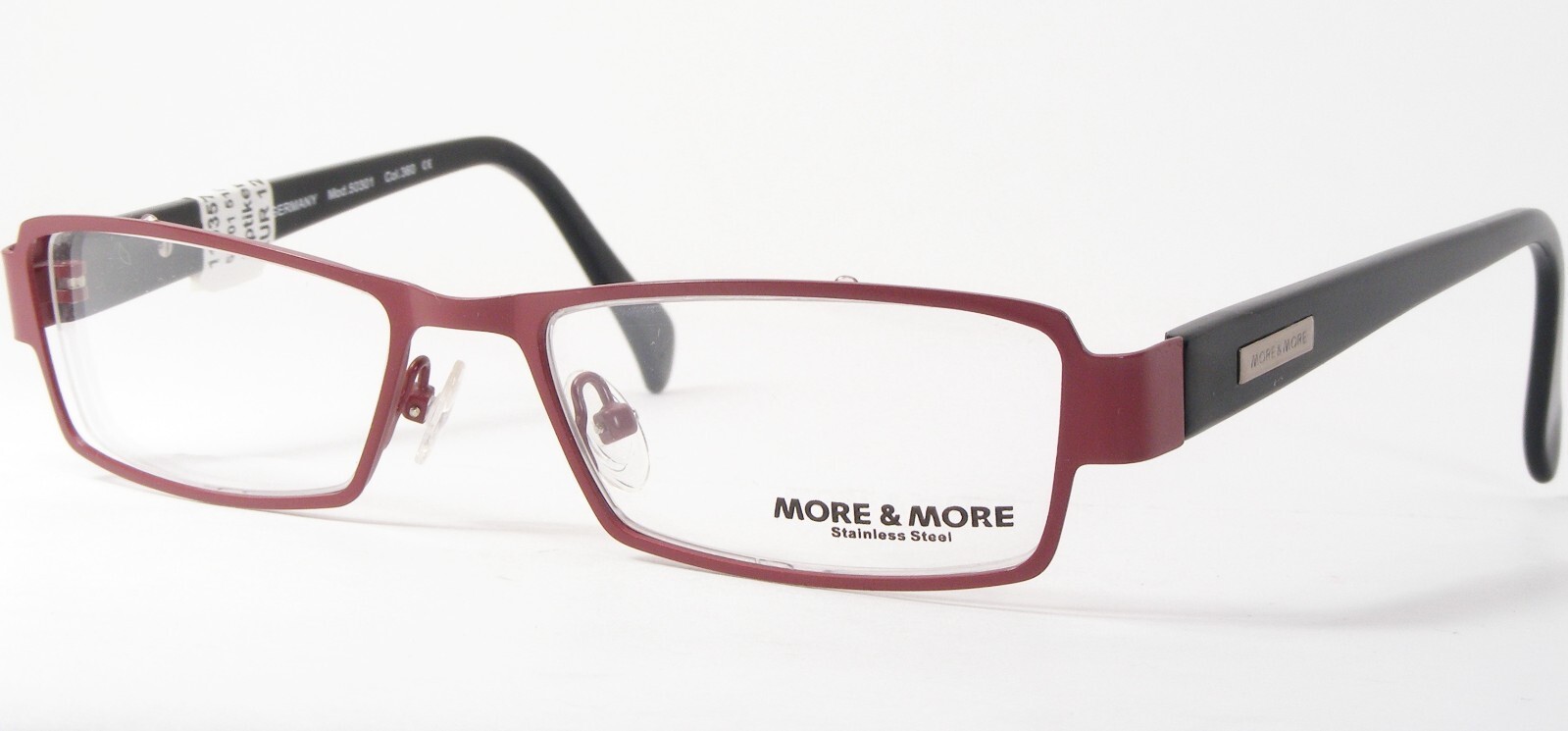 MORE &amp; MORE 50301 360 Merlot Rouge Unique Lunettes 51-17-135mm Allemagne - $76.23
