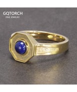 Handmade Vintage Klaus Mikaelson Rings With Natural Lapis Lazuli Stone H... - £20.84 GBP