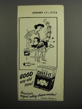 1952 Sunshine Cheez-it Crackers Advertisement - Good any old time! - £14.78 GBP