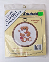 Vtg 1986 Dimensions Stitchables Teddy & Goose Cross Stitch Kit #7562 NEW - £4.28 GBP