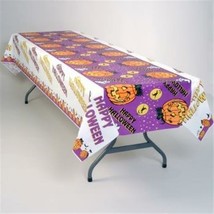 Happy Halloween Plastic Banquet Tablecloth 54&quot; X 108&quot; Halloween Tableware - £15.81 GBP