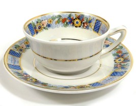 Charles Field Haviland Limoges Demitasse Cup and Saucer Floral Motif Vintage - £16.28 GBP