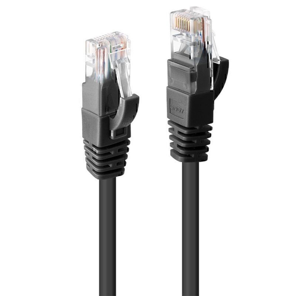 Lindy CAT6 U/UTP Gigabit Network Cable 2m (Black) - $18.99