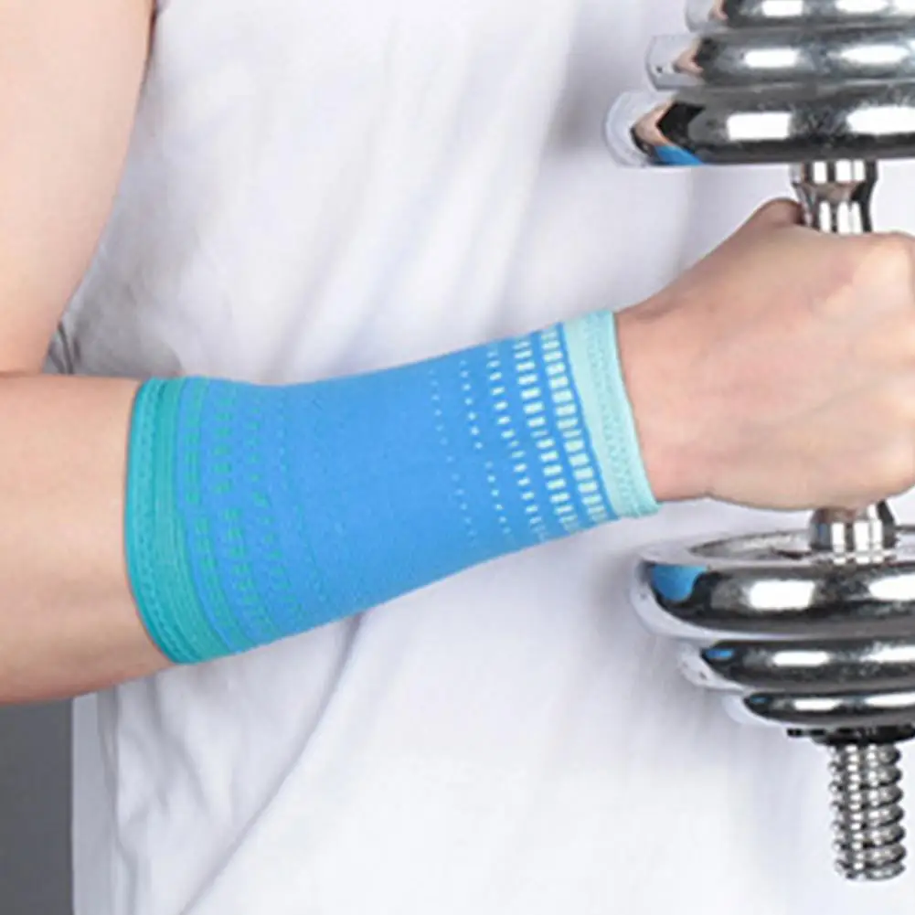 Sporting Sportings Wristband Compression Protective Nylon Knit Aistance Sweat Ba - £18.67 GBP