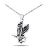 Small/Keepsake Silver Eagle Pendant Funeral Cremation Urn for Ashes - $1,598.46 MXN