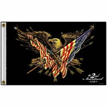 2Nd Amendment Flag 3X5 Eagle Usa Shall Not Infringe Firearm Banner America 1791 - £14.21 GBP