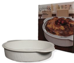Godinger Porcelain Round Pan Holder Baking Dish Oven to Table 11 Diameter - £24.59 GBP