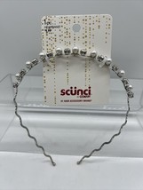 Scunci Head band Pearl &amp; Crystal Silver Styling Hair Band Cocktail Upsca... - $5.34