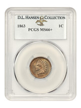 1863 1C PCGS MS66+ ex: D.L. Hansen - £3,788.73 GBP