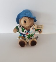 Eden Toys 8&quot; Paddington Bear Plush W Name Tag &amp; Tropical Sailboat Shirt VTG 1981 - £21.11 GBP